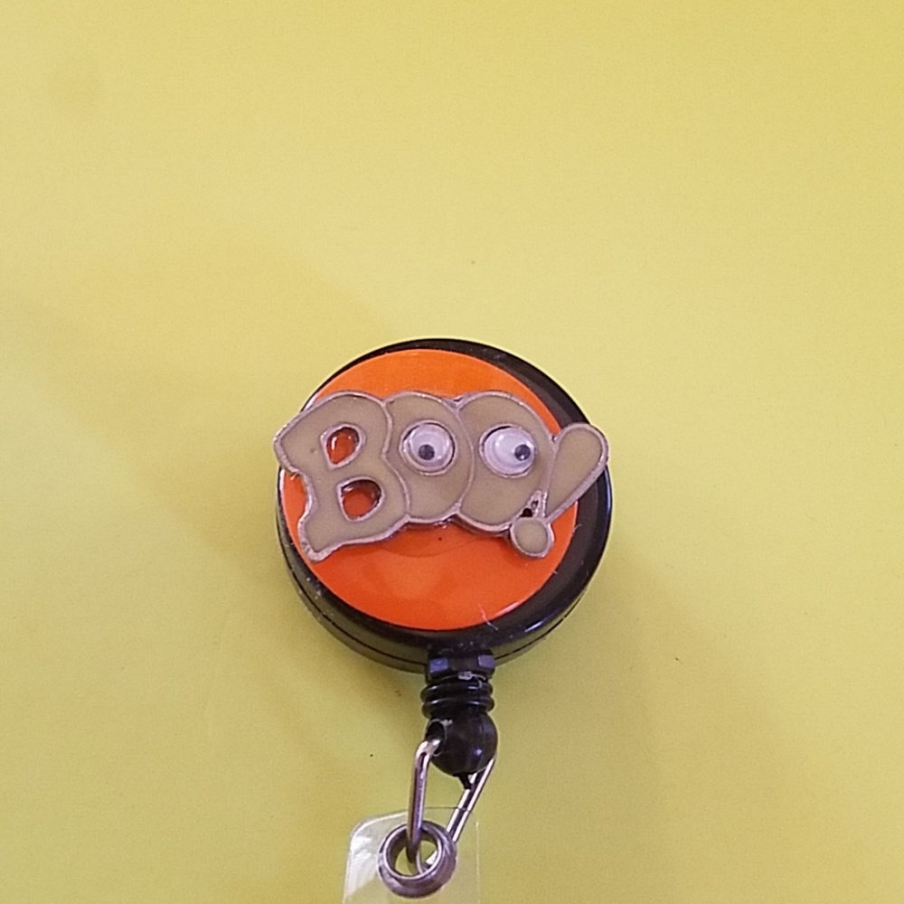 Halloween Retractable Name Badge Holder